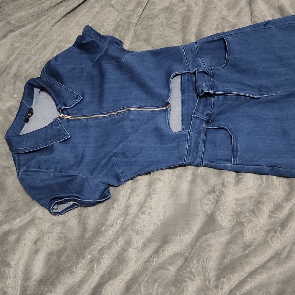 Denim romper